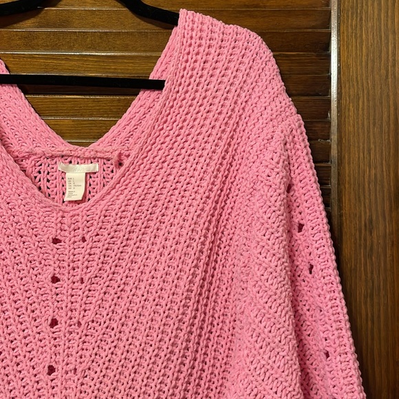 H&M Pink Oversized Chunky Knit Sweater - Picture 5 of 7